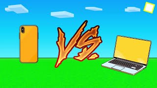 2 MOBILE Player Vs 2 Pc Player(Roblox Bedwars)📱💻