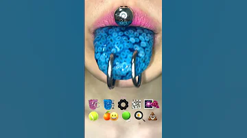 파란 씨앗 젤리먹방 ASMR BLUE SEED TONGUE JELLY Shorts Satisfying Eating Asmr Viral モッパン 咀嚼音 食べる音 