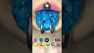 파란 씨앗 젤리먹방 ASMR BLUE SEED TONGUE JELLY shorts satisfying eating asmr viral モッパン 咀嚼音 食べる音