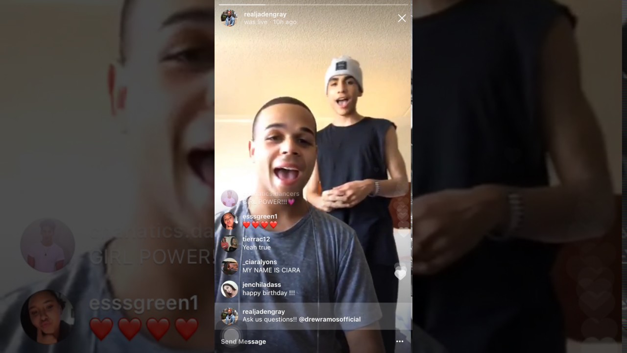 Jaden Gray Instagram Live (08.08.17) ABC Boy Band