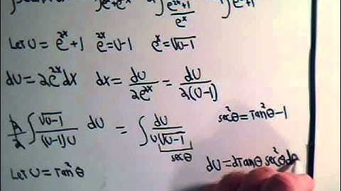 Hyperbolic Integrals Example 2 Part 1