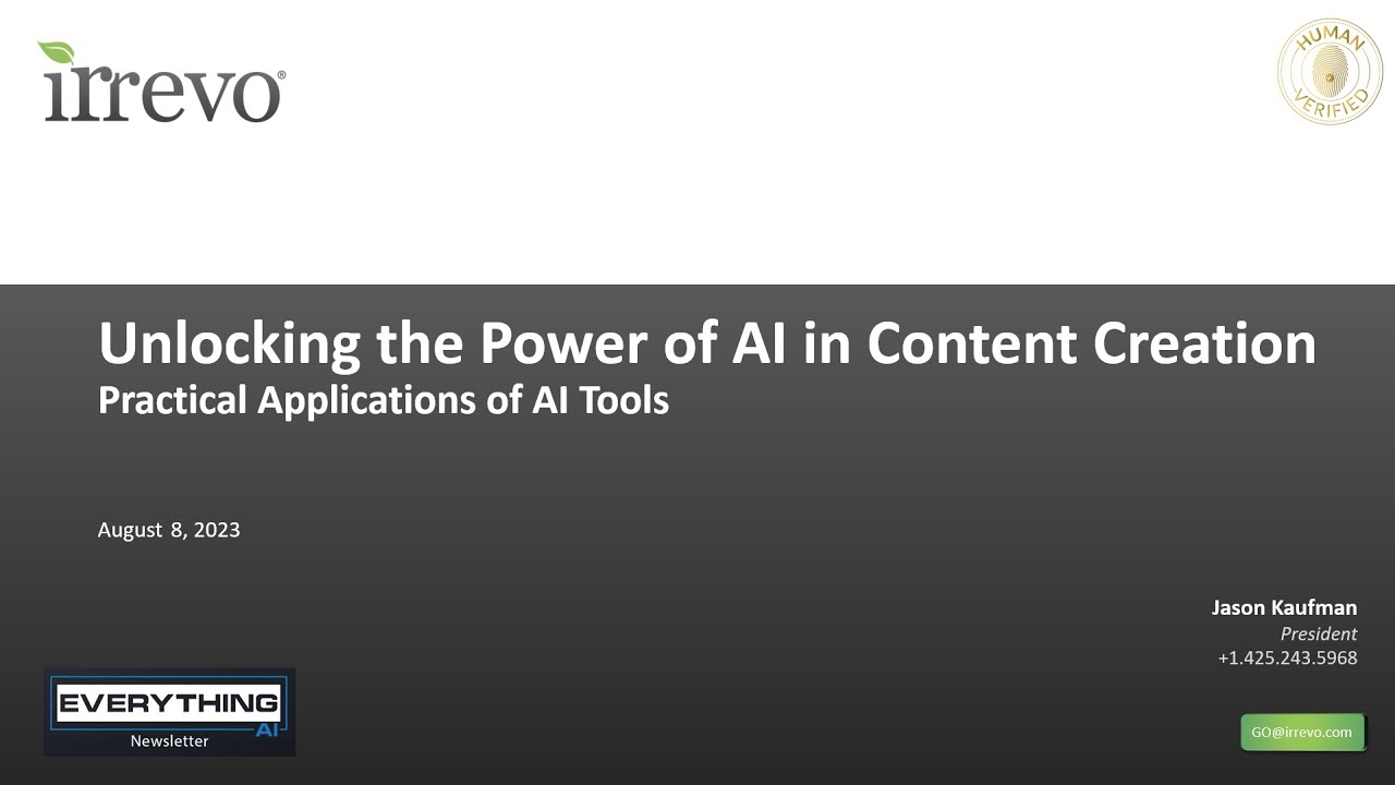 Unlocking The Power of AI Webinar 08082023 - YouTube