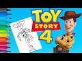 Disney Pixar TOY STORY 4 Woody Coloring Book Sheet. Can you Say Hi Nursery Rhymes and Songs for Kids