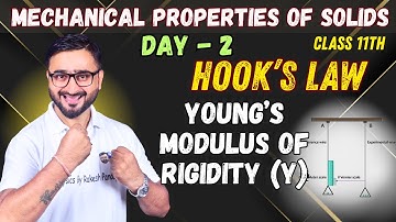 Mechanical Properties Of Solids Class 11 | Day 2 | Young’s Modulus Of Rigidity | Rakesh Pandey