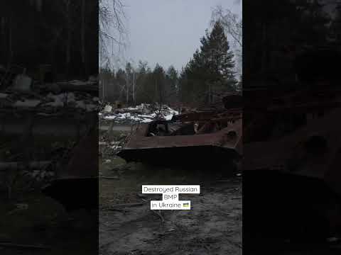Destroyed Russian BMP In Ukraine Travelblogger Ukraine 4k Videography Ukrainewar Travelvlog 