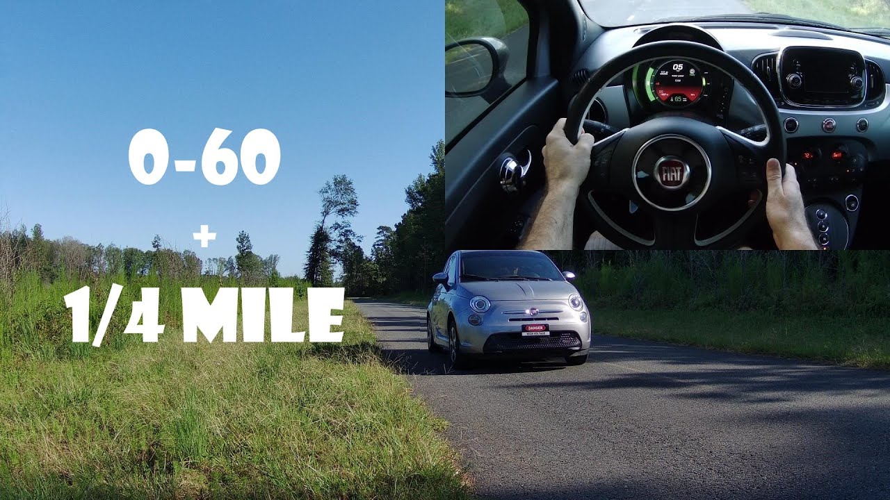 Fiat 500e 0 60 1 4 Mile Dragy Tested YouTube