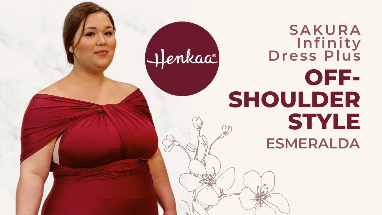 SAKURA ESMERALDA Off-the-Shoulder Convertible Infinity Dress Style PLUS  Size HENKAA 