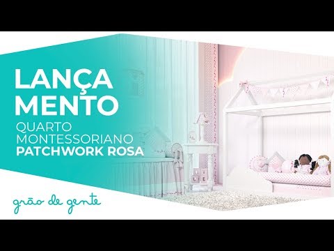 Quarto de Bebê Montessoriano Patchwork Rosa - Grão de Gente