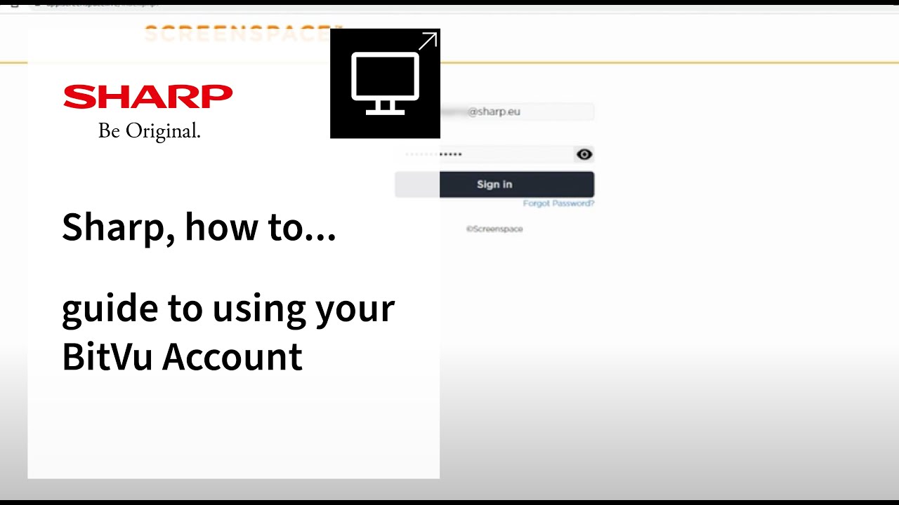 Sharp UK, a comprehensive guide to using your BitVu Account - YouTube