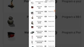 Robot benchmark programming using mobile phone