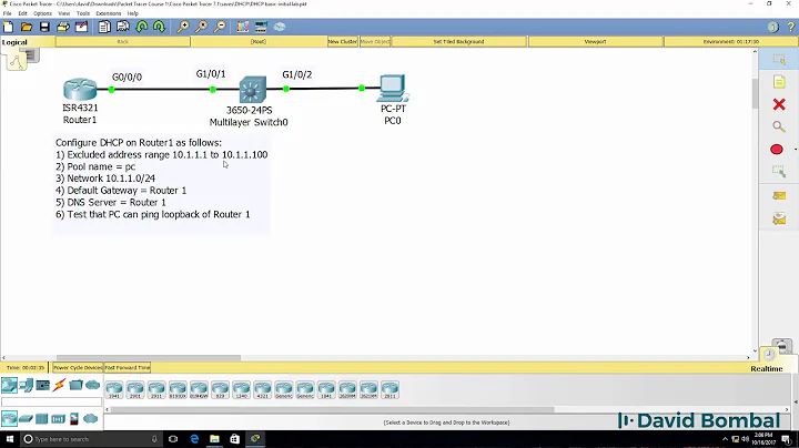 Cisco CCNA Packet Tracer Ultimate labs: DHCP Server Lab 1: Can you complete the lab?