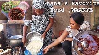 Cooking Ghana’s Most Favorite local Food || Waakye + Stew || best street food
