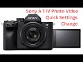 Custom Settings Quickly Between Photo &amp; Video on Sony Alpha A7 IV | Tamil Photography Tutorials