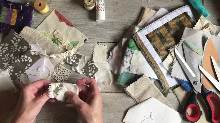 Making fabric and lace snippets clusters