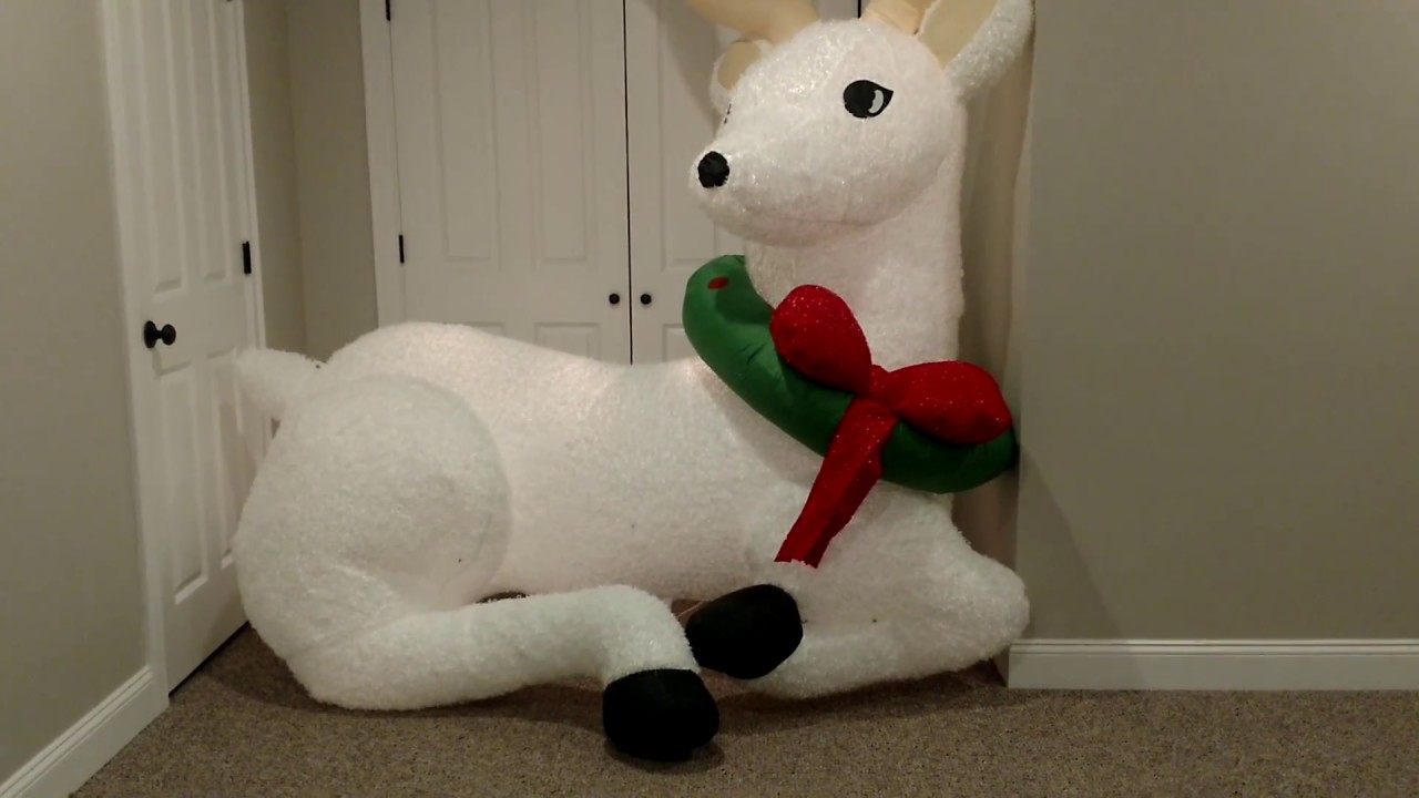 Lowe's Gemmy 2017 8.8ft White Sitting Buck Airblown Inflatable Review ...