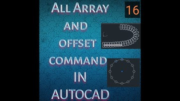 AUTOCAD  tutorials part 16 | Array and offset commands |  in telugu | by reality cad
