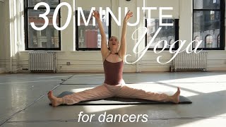 ‍♀ 30 Minute Yoga Stretches for Flexibility (HIPS & SPLITS)  BEGINNER FLOW | Yoga for Dancers
