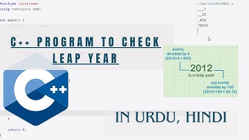 C++ Program to Check Leap Year in Urdu/ Hindi