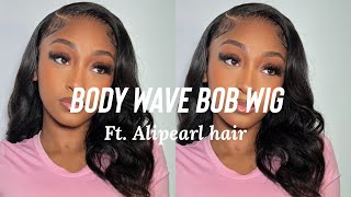 TRYING A BODY WAVE BOB LACE WIG | ALIPEARL HAIR