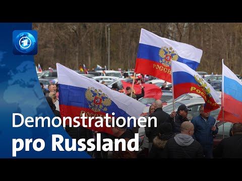 Erneut pro-russische Proteste und Gegendemos in Deutschland