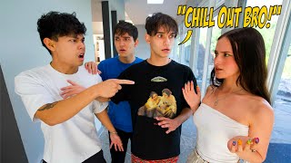 YELLING at my Girlfriend in Front of DOBRE TWINS..