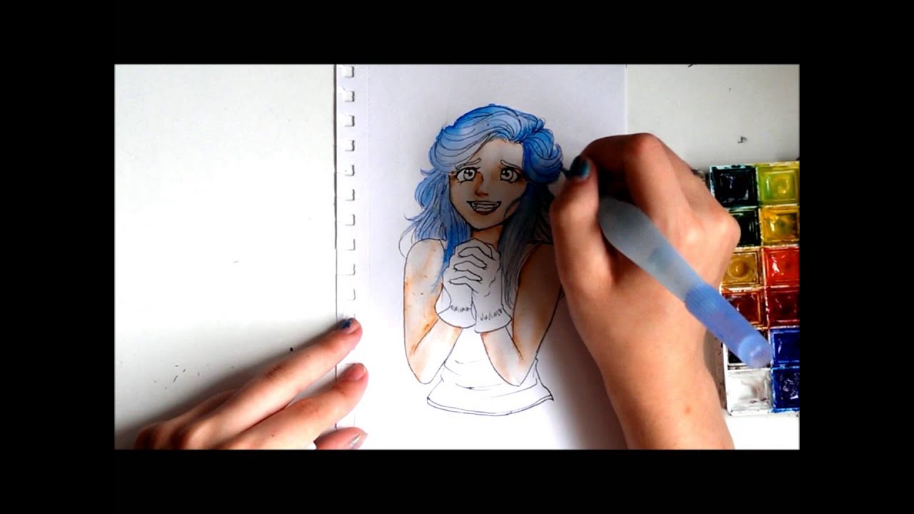 9. Blue-haired girl in Sims 4 speedpaint - wide 1