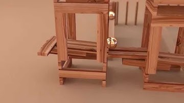 Simulated Keva Contraption