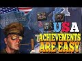 USA IS EASY! GETTING THE ACHIEVEMENTS NOBODY WANTS TO GET IN HOI4! - Hearts of Iron 4