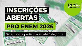 Como se inscrever no Enem 2026 + plano de estudos grátis