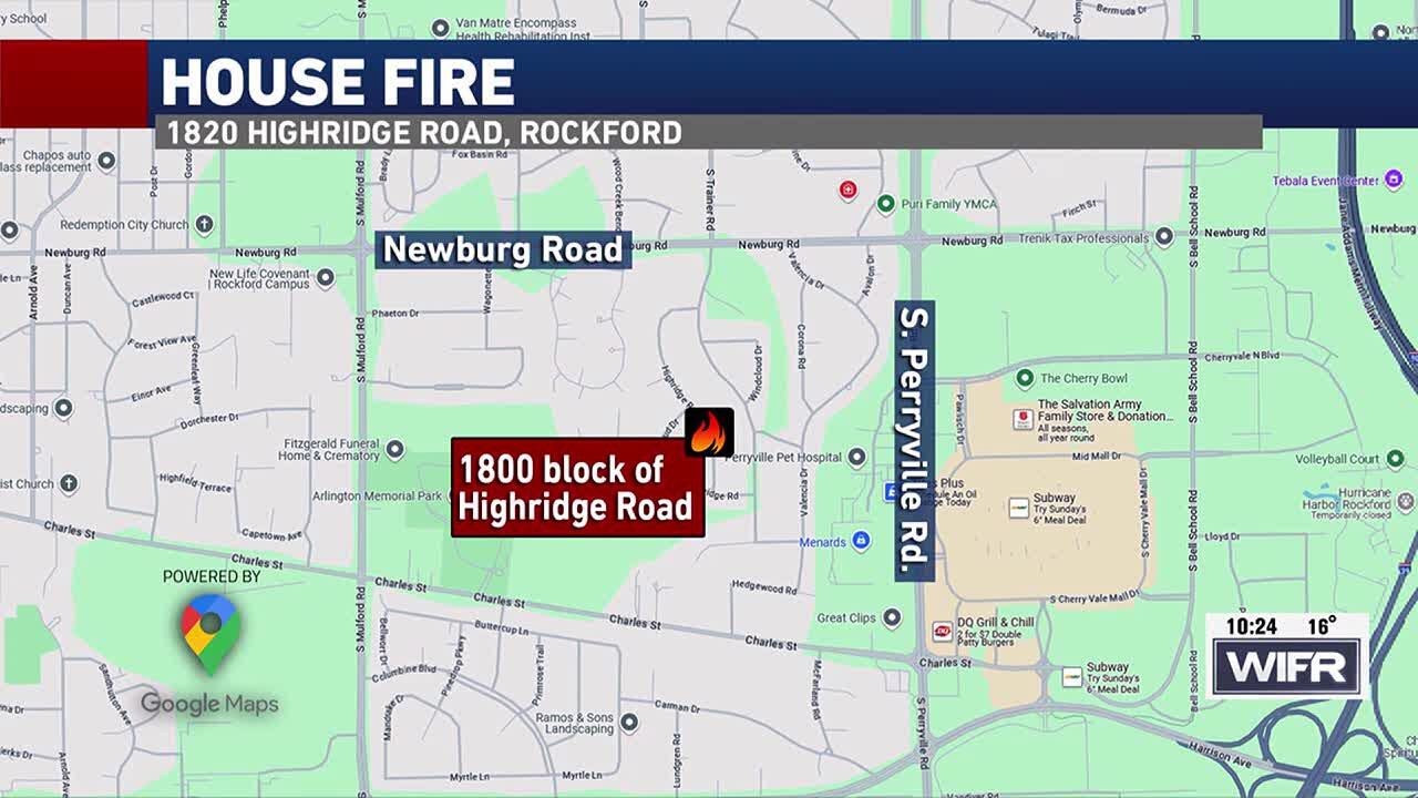 Rockford house fire displaces 3, causes thousands in damage - YouTube