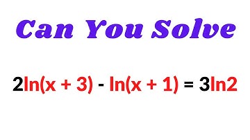 Logarithmic Equation Problem - High Level Hard Math Problem : 2ln(x+3) - ln(x+1) = 3ln2