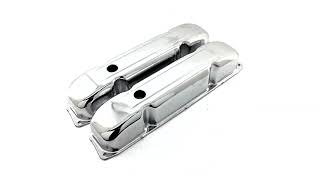 HZ 9299 C 1958-88 MOPAR BIG BLOCK 383-426-440 STEEL WEDGE VALVE COVERS - CHROME