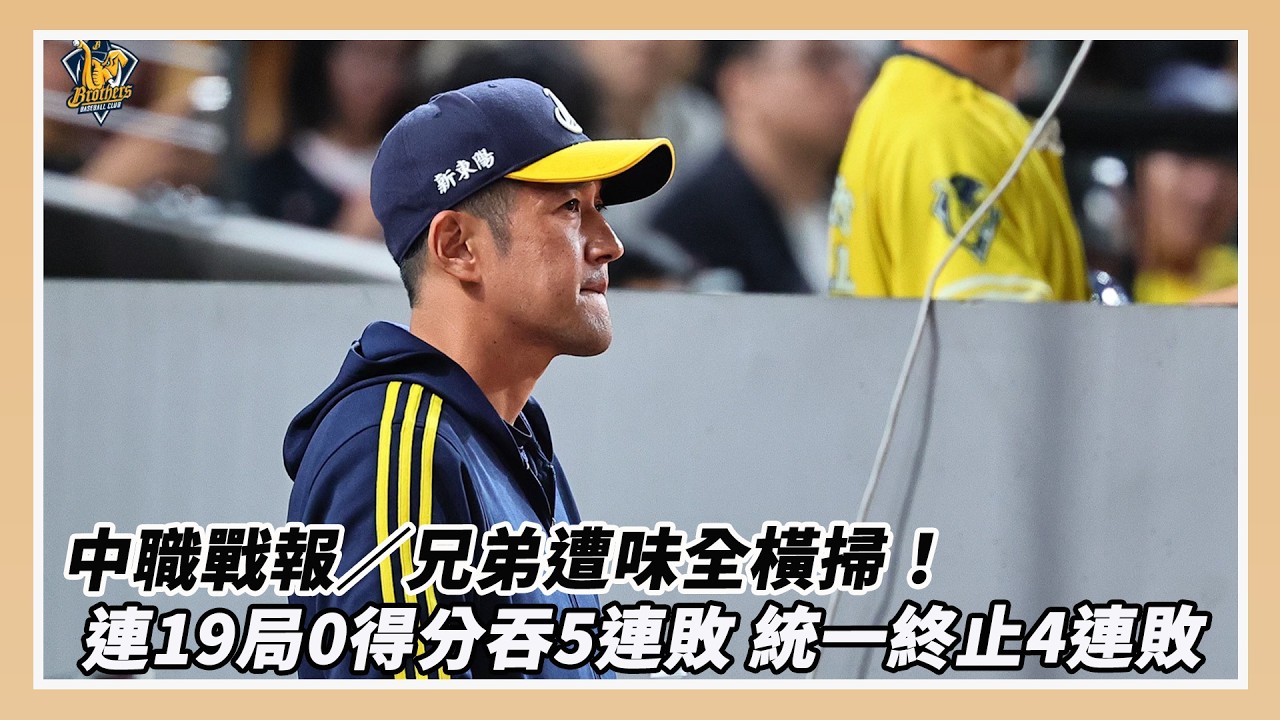 中職524戰報/兄弟遭味全橫掃!連19局0得分吞5連敗 統一獅終止4連敗|NOWNEWS