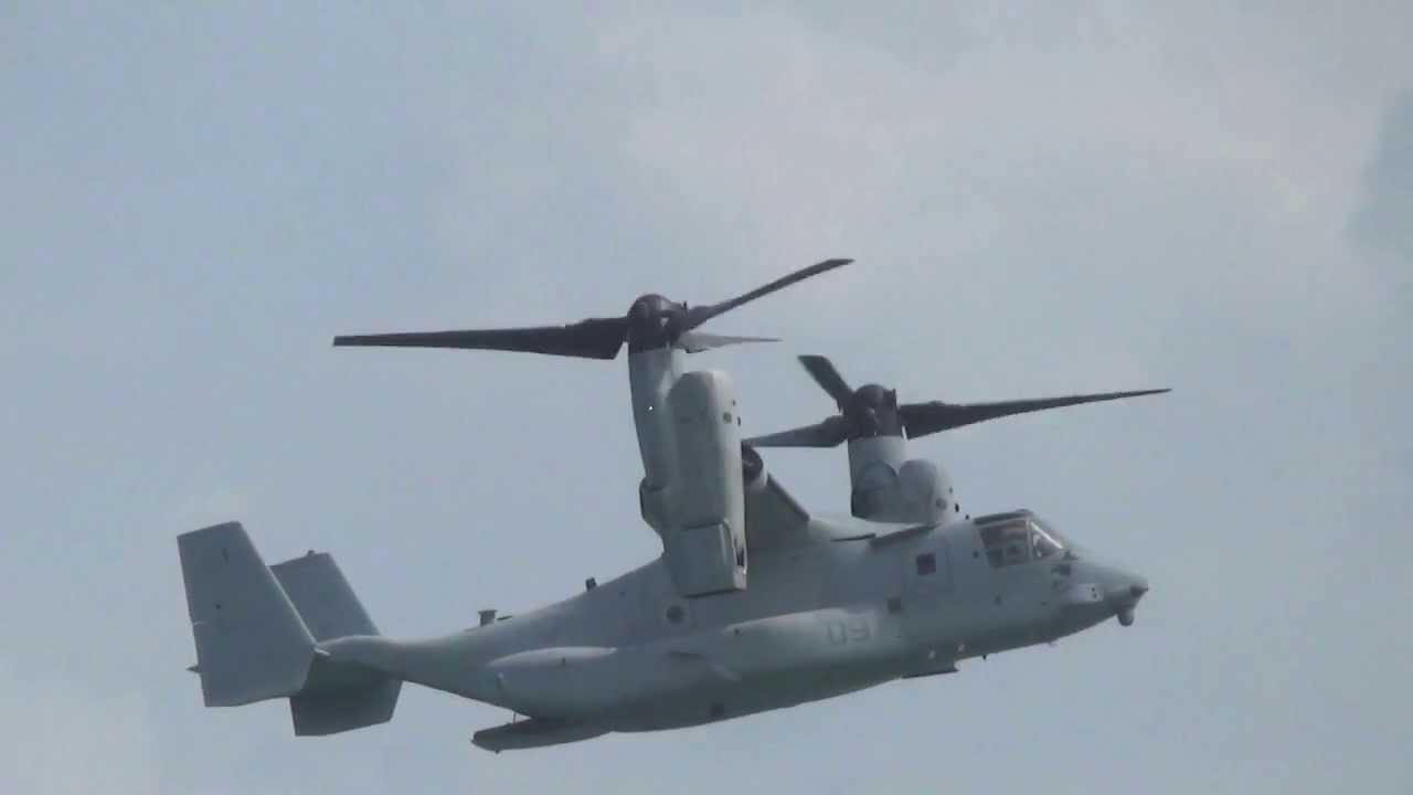 USMC MV-22 Osprey demo flight Singapore Airshow 2014