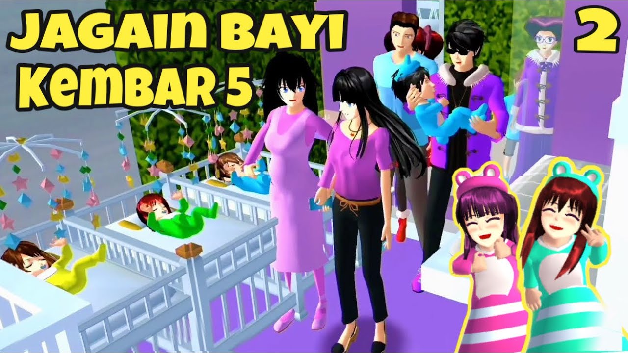 MIO YUTA JAGAIN BAYI KEMBAR 5 MAMA HAMIL MELAHIRKAN 2 DRAMA SAKURA SCHOOL SIMULATOR SSS