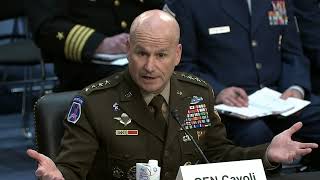 Sen. Dan Sullivan (R-Alaska) at an Armed Services Committee hearing - April 11, 2024