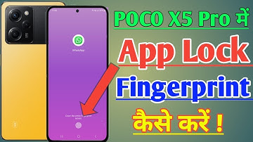 Poco x5 pro me app me fingerprint lock kaise lagaye / how to set fingerprint app lock in poco x5 me