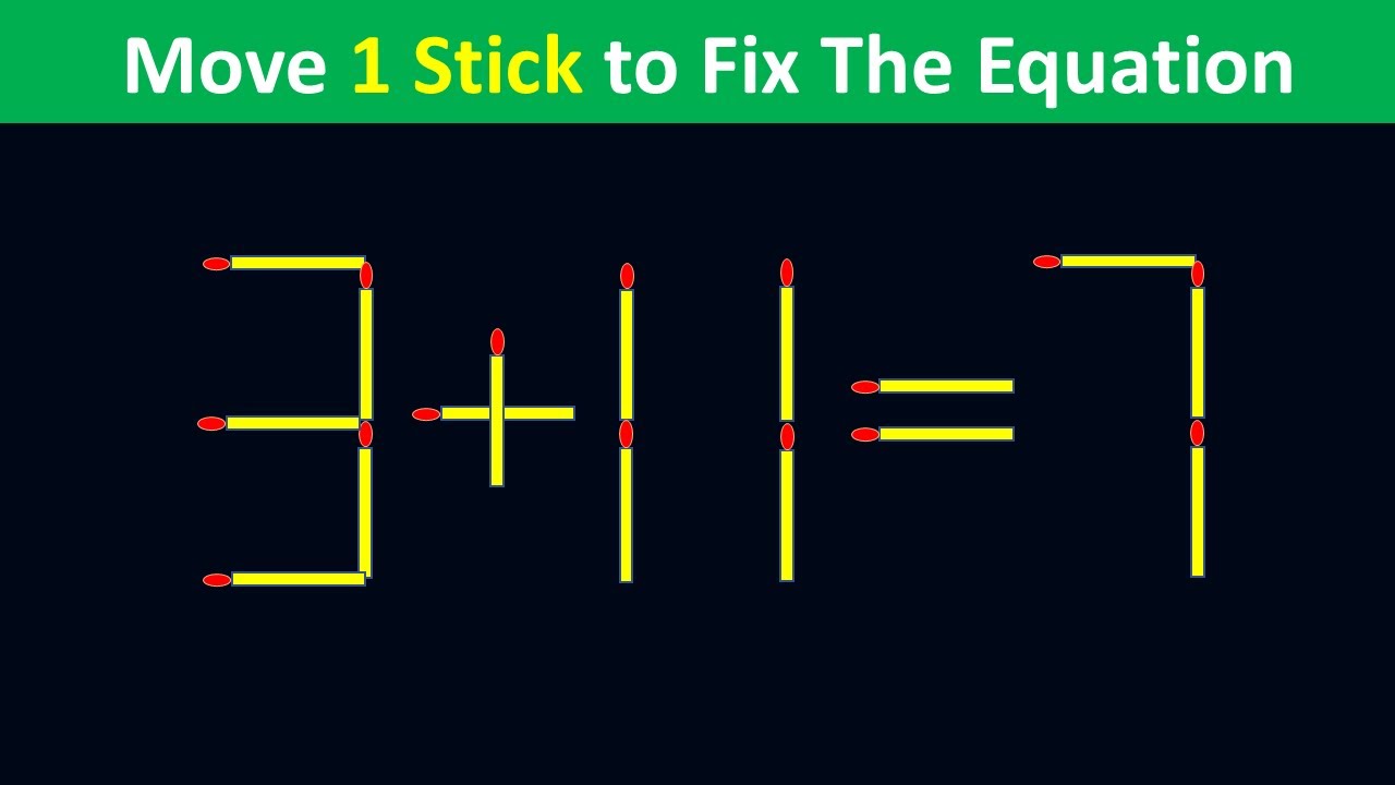 Improve IQ - Fix The Equation #matchstickpuzzle #simplylogical