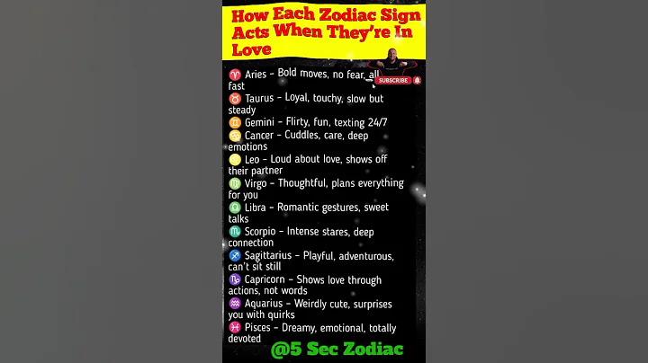 How Each Zodiac Sign Acts When They’re In Love 💕#shorts #horoscope #usa #astrology #love #crush