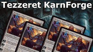 NO CATCHY TITLE.  JUST FOUR TEZZERET!   Legacy Tezzeret Mystic Forge Combo MTG