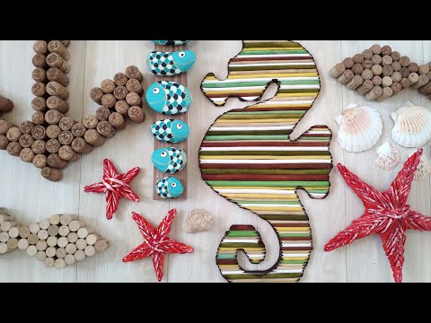 Selection of ideas for decor in a marine style. 4 very beautiful and simple crafts