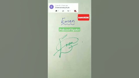 Eman name Signature style #youtubeshorts #youtube #ytshorts