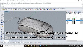 Modelado de superficies complejas Rhino 3d (Superficie desde red de curvas) Parte - 2