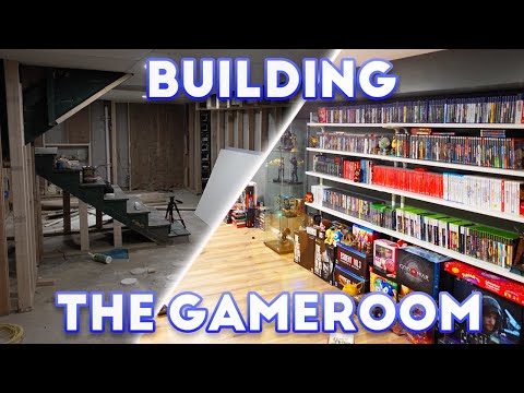 WE BUILT A GAMEROOM IN OUR BASEMENT!  (Nintendo, Playstation, and more!) *New 2022*