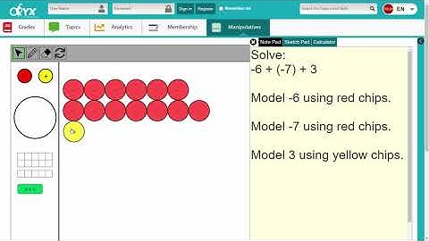 Integer Chips - Add and Subtract Integers