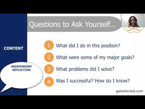 Teacher Resume Guide: Content Part I (Lesson 3/9) | Selected