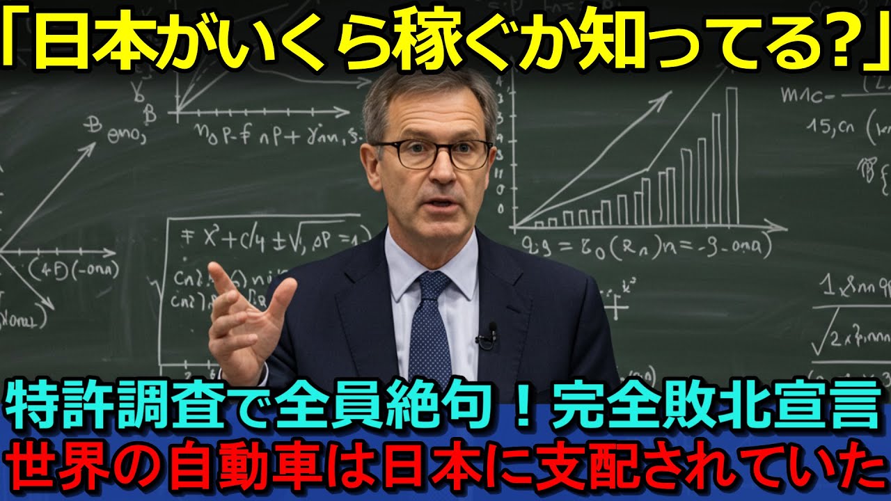 【海外の反応】「日本がいくら稼ぐか知ってるかい？」日本を三流扱いしていた全員が特許調査で絶句！世界の自動車産業は日本に支配されていた！【聞き流し/作業用BGM】