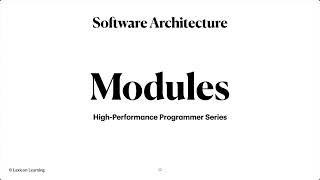 Architecture Modules Introduction