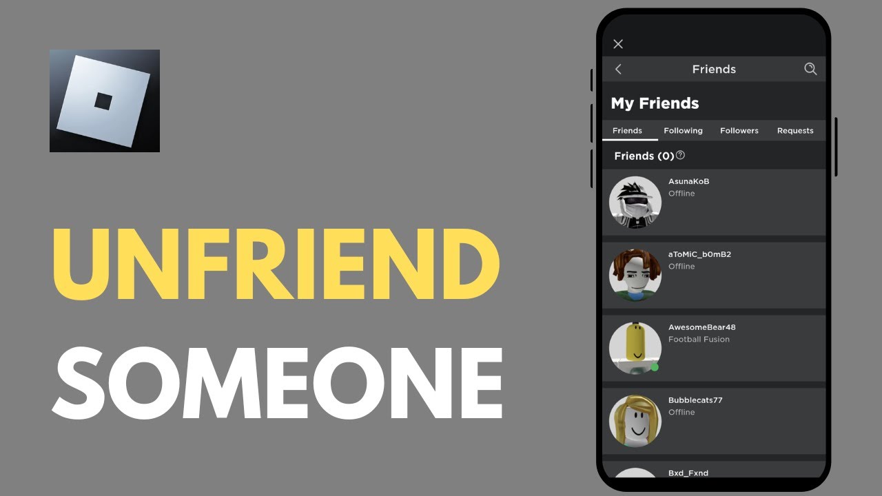 How To Unfriend Someone On Roblox YouTube 