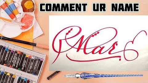 Mar Name Signature Calligraphy Status | How to Draw, Cursive Calligraphy with Cut Marker